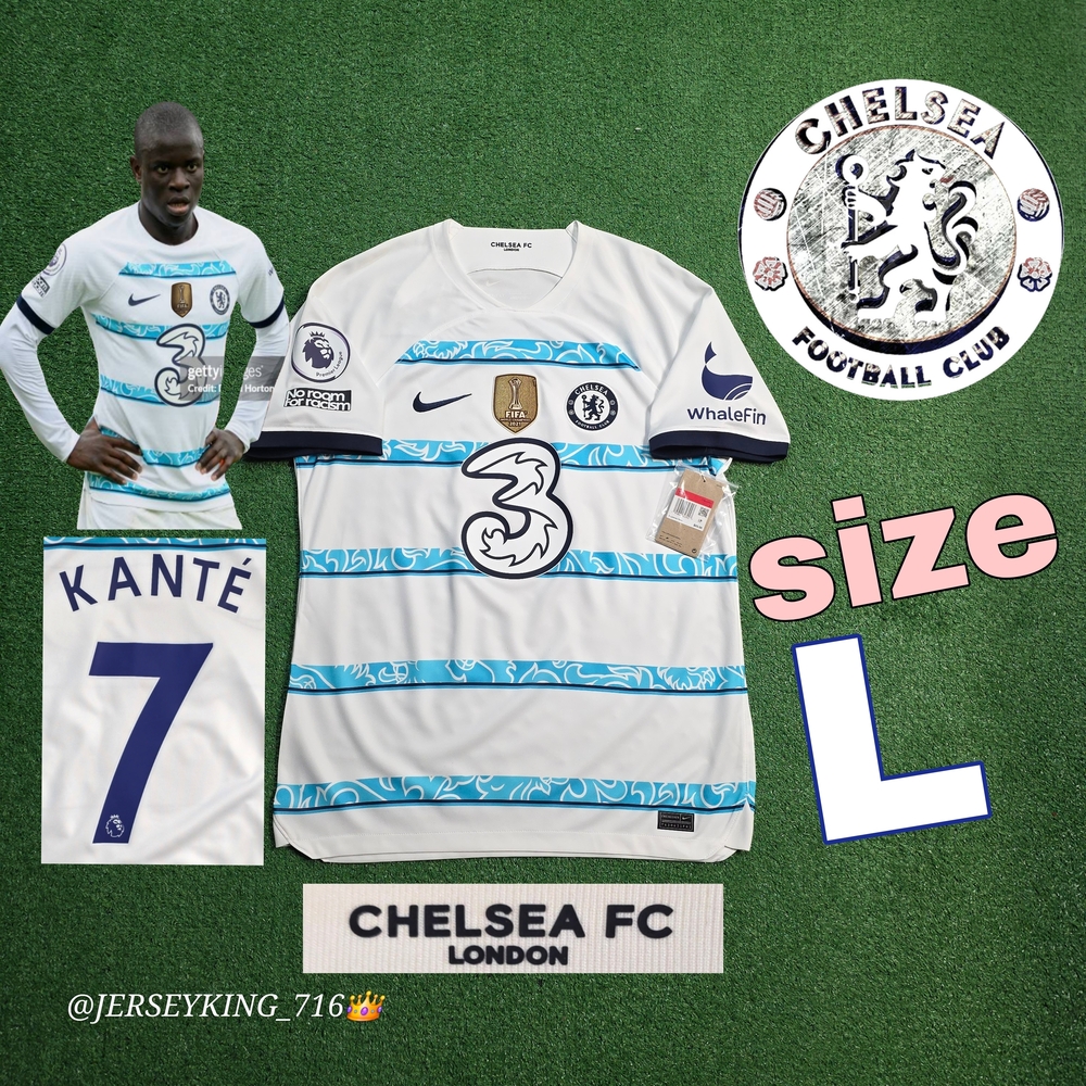 Nike Chelsea FC Ngolo Kante #7 2022/2023 Away Jersey EPL Patches New Large